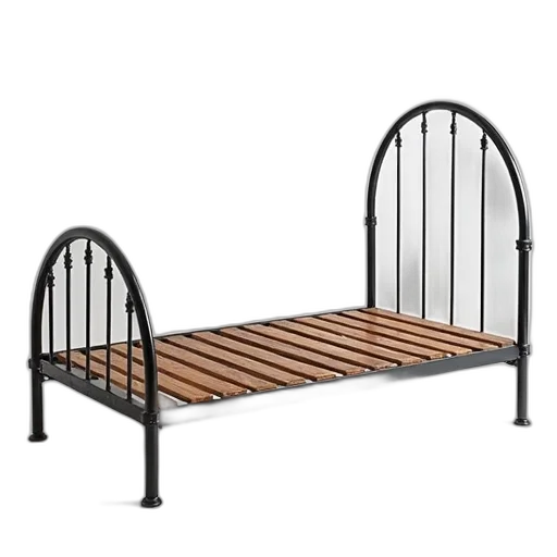 furniture, 3d render, metal, twin transparent PNG cut-out