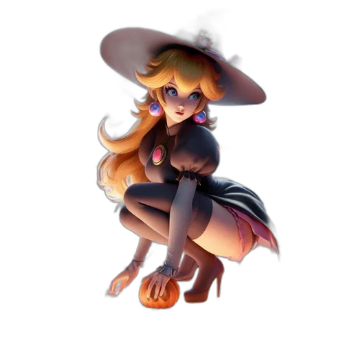 hat, staff, dress, creature transparent PNG cut-out