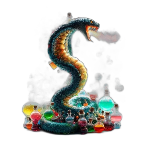 dragon, bottle, staff, jewelry transparent PNG cut-out