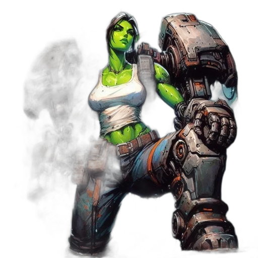robot, weapon, concept art, fantasy art transparent PNG cut-out