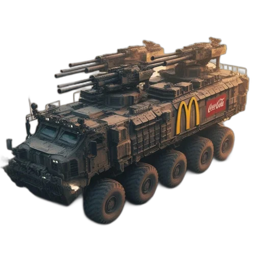 weapon, robot, concept art, 3d render transparent PNG cut-out