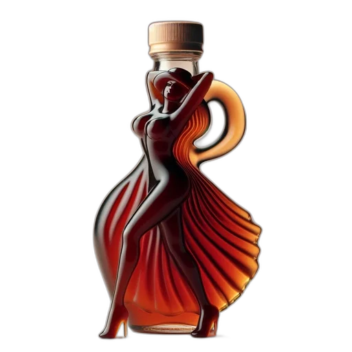 bottle, dress, 3d render, concept art transparent PNG cut-out