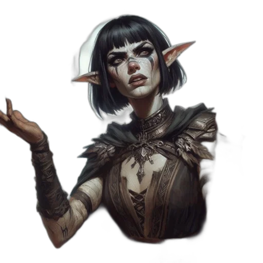 staff, face, creature, fantasy art transparent PNG cut-out