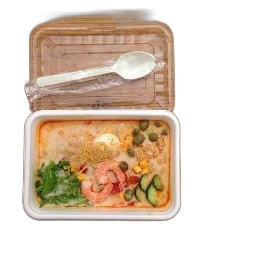 food, plastic, container, shrimp transparent PNG cut-out