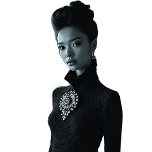 jewelry, dress, robot, concept art transparent PNG cut-out