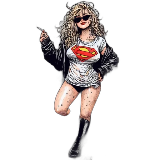 comic book art, cartoon, concept art, pixel art transparent PNG cut-out