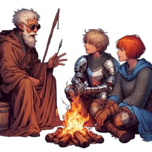 concept art, comic book art, fantasy art, fire transparent PNG cut-out