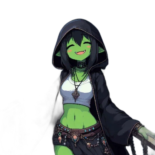 jacket, staff, creature, mask transparent PNG cut-out