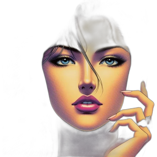face, mask, jewelry, hair transparent PNG cut-out