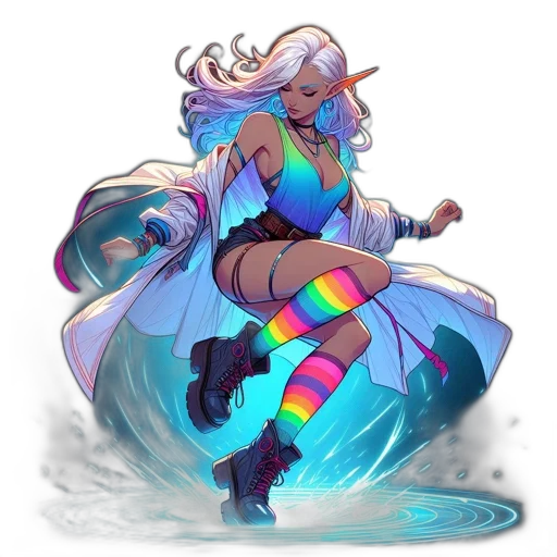dress, concept art, vaporwave, fantasy art transparent PNG cut-out