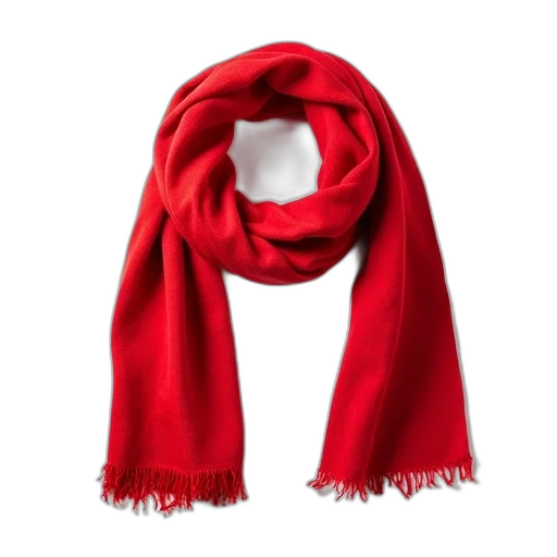 red, scarf, neatly, folded transparent PNG cut-out