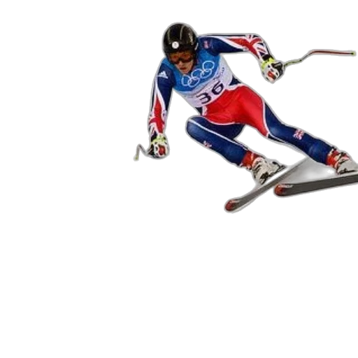 skier, wearing, blue, red transparent PNG cut-out