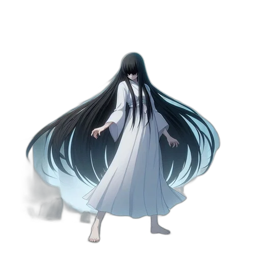 dress, hair, creature, mask transparent PNG cut-out