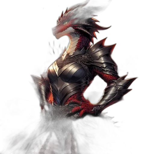 dragon, creature, mask, weapon transparent PNG cut-out