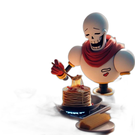 robot, food, 3d render, concept art transparent PNG cut-out