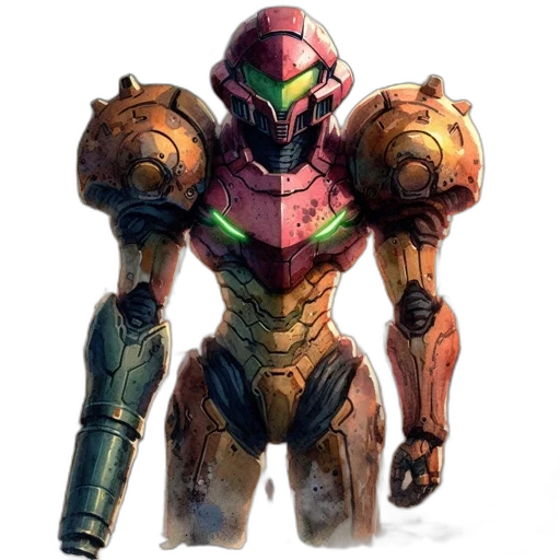 robot, weapon, concept art, pixel art transparent PNG cut-out