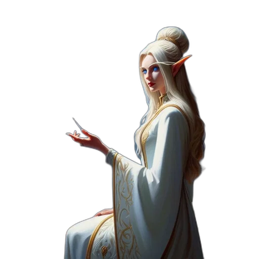 staff, dragon, dress, crown transparent PNG cut-out