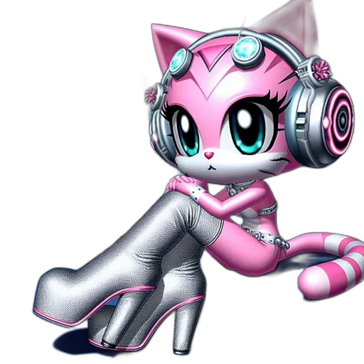 robot, cartoon, concept art, vaporwave transparent PNG cut-out