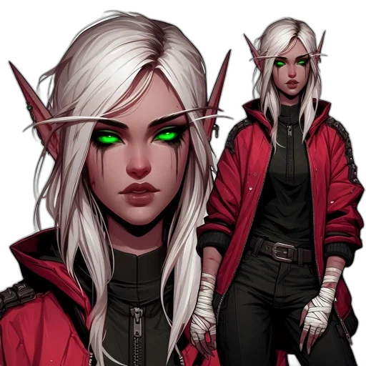 jacket, staff, concept art, fantasy art transparent PNG cut-out