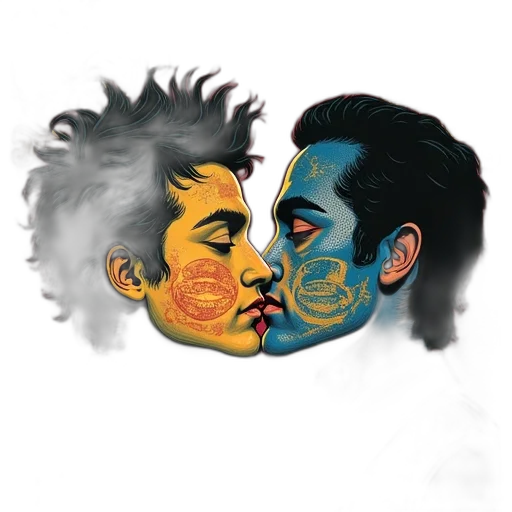 mask, face, watercolor, concept art transparent PNG cut-out