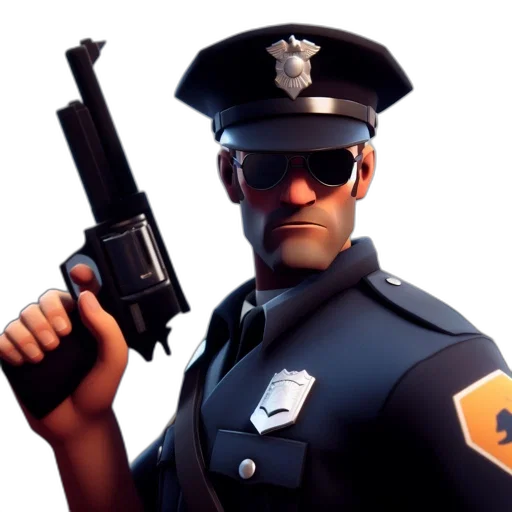 weapon, staff, jacket, face transparent PNG cut-out