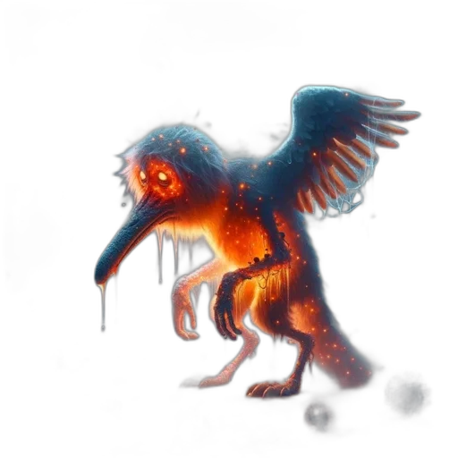 creature, dragon, animal, staff transparent PNG cut-out