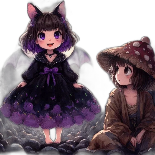 dress, hat, creature, animal transparent PNG cut-out