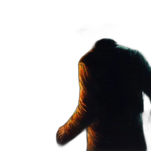 jacket, mask, face, staff transparent PNG cut-out