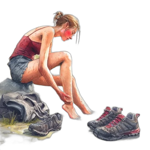 shoes, watercolor, photorealistic, concept art transparent PNG cut-out