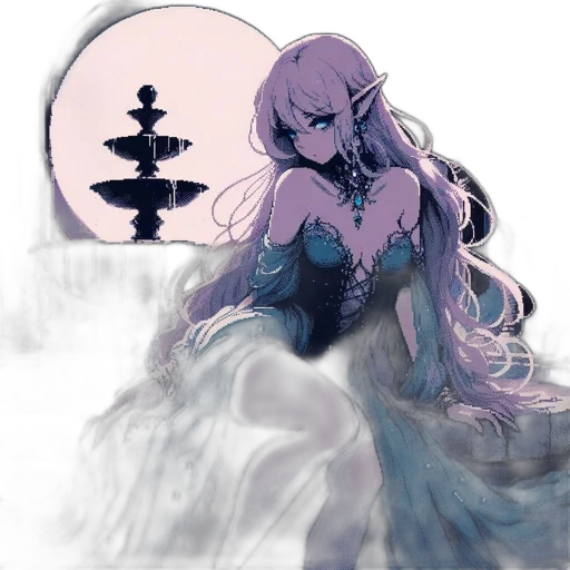 dress, staff, crown, jewelry transparent PNG cut-out