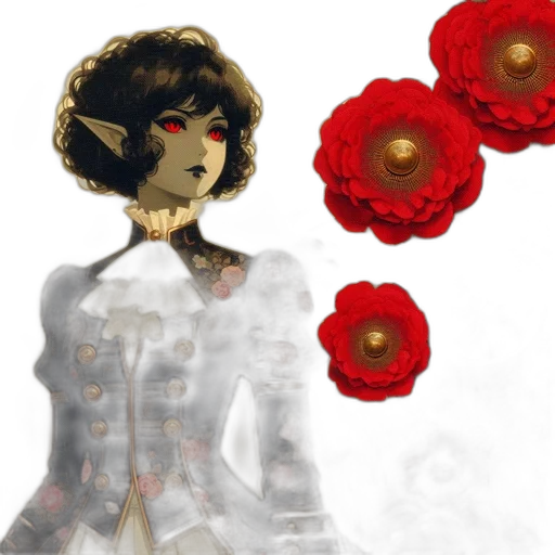 flower, concept art, fantasy art, pixel art transparent PNG cut-out