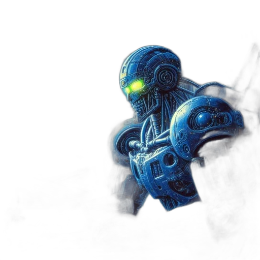 robot, weapon, mask, sword transparent PNG cut-out
