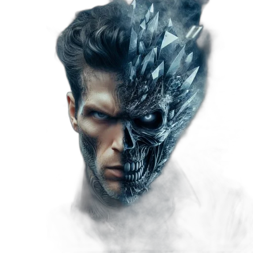 mask, face, robot, creature transparent PNG cut-out