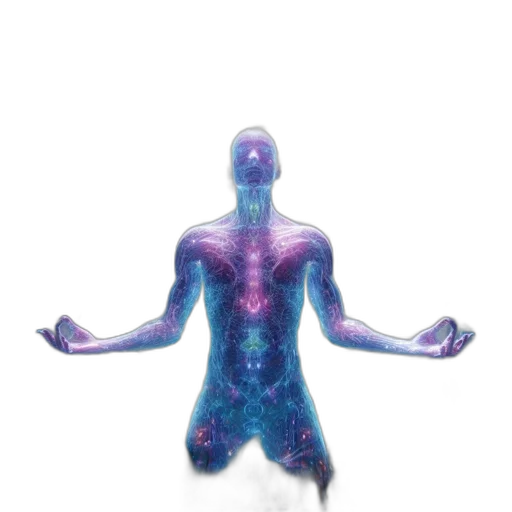 robot, creature, staff, jacket transparent PNG cut-out