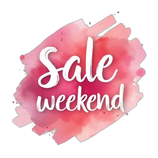 sale, weekend, sign, over transparent PNG cut-out