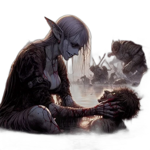 sword, concept art, fantasy art, comic book art transparent PNG cut-out