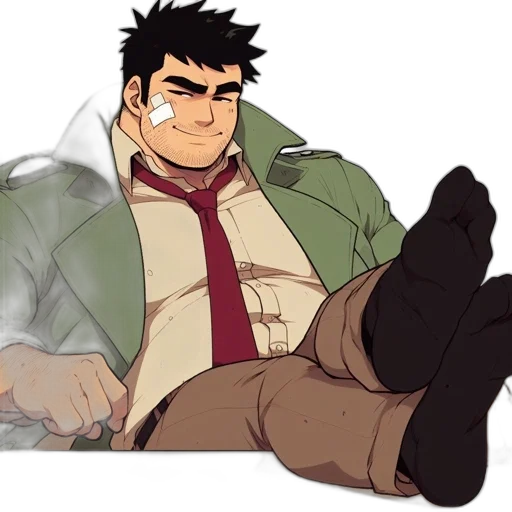 jacket, staff, cartoon, concept art transparent PNG cut-out