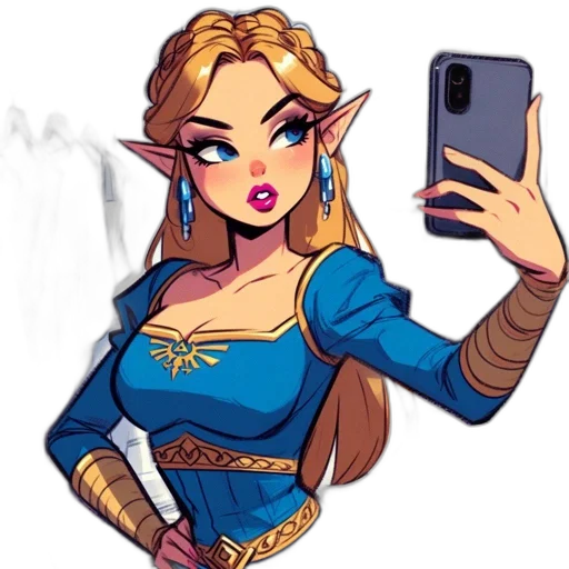 dress, staff, face, fantasy art transparent PNG cut-out