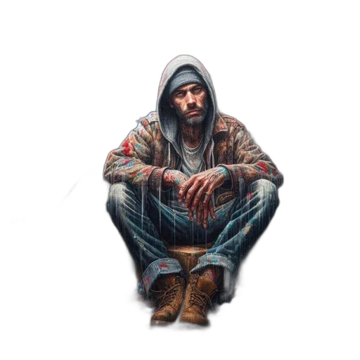 jacket, face, animal, concept art transparent PNG cut-out