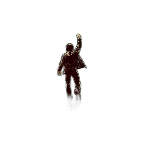 creature, robot, staff, jacket transparent PNG cut-out