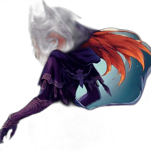 dragon, mask, creature, staff transparent PNG cut-out