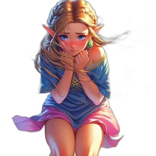 dress, face, jewelry, concept art transparent PNG cut-out