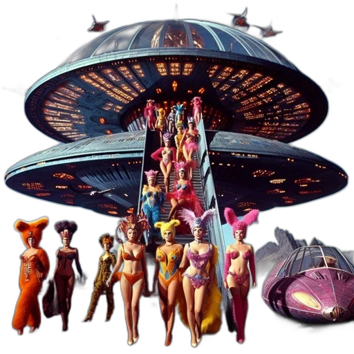 concept art, fantasy art, outer space, futuristic transparent PNG cut-out