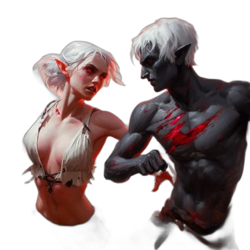 concept art, fantasy art, comic book art, cyberpunk transparent PNG cut-out