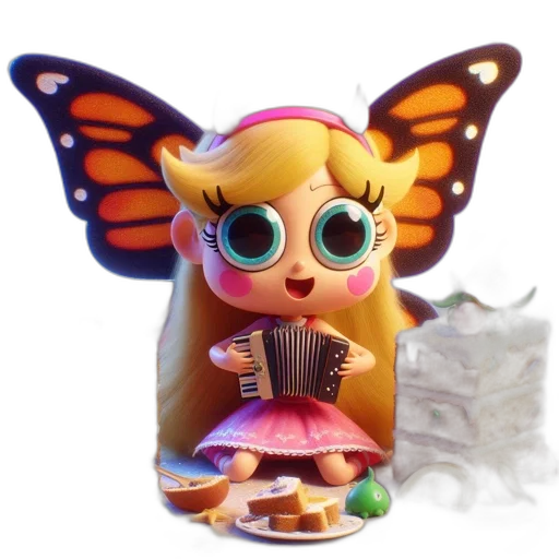 food, creature, dress, 3d render transparent PNG cut-out