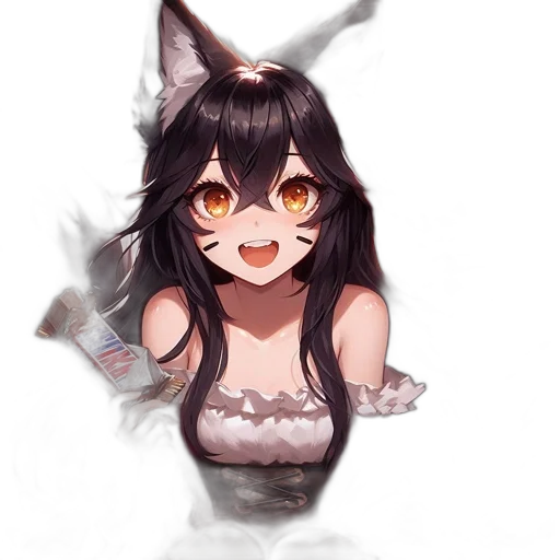 dress, creature, staff, hat transparent PNG cut-out