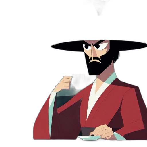 hat, staff, mask, jacket transparent PNG cut-out