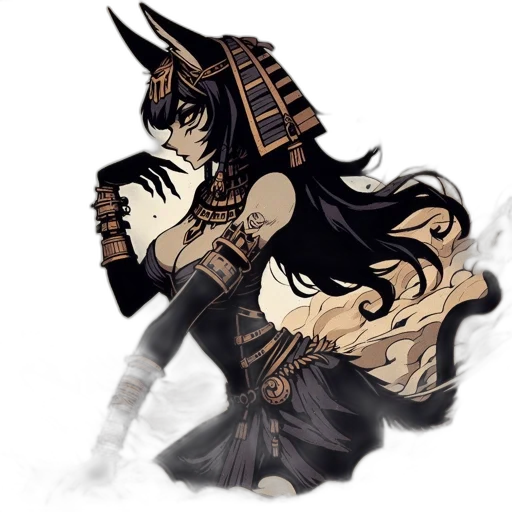 mask, dragon, staff, weapon transparent PNG cut-out