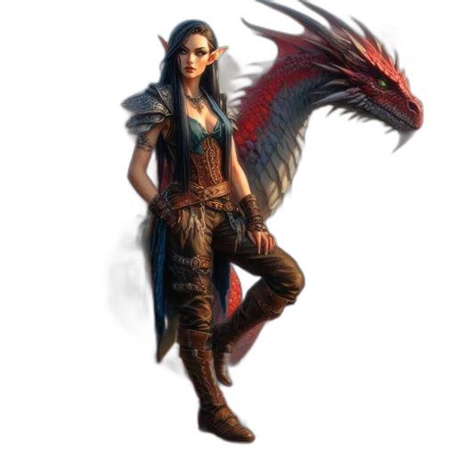 dragon, staff, fantasy art, concept art transparent PNG cut-out