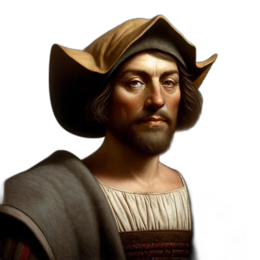 face, hat, staff, photorealistic transparent PNG cut-out